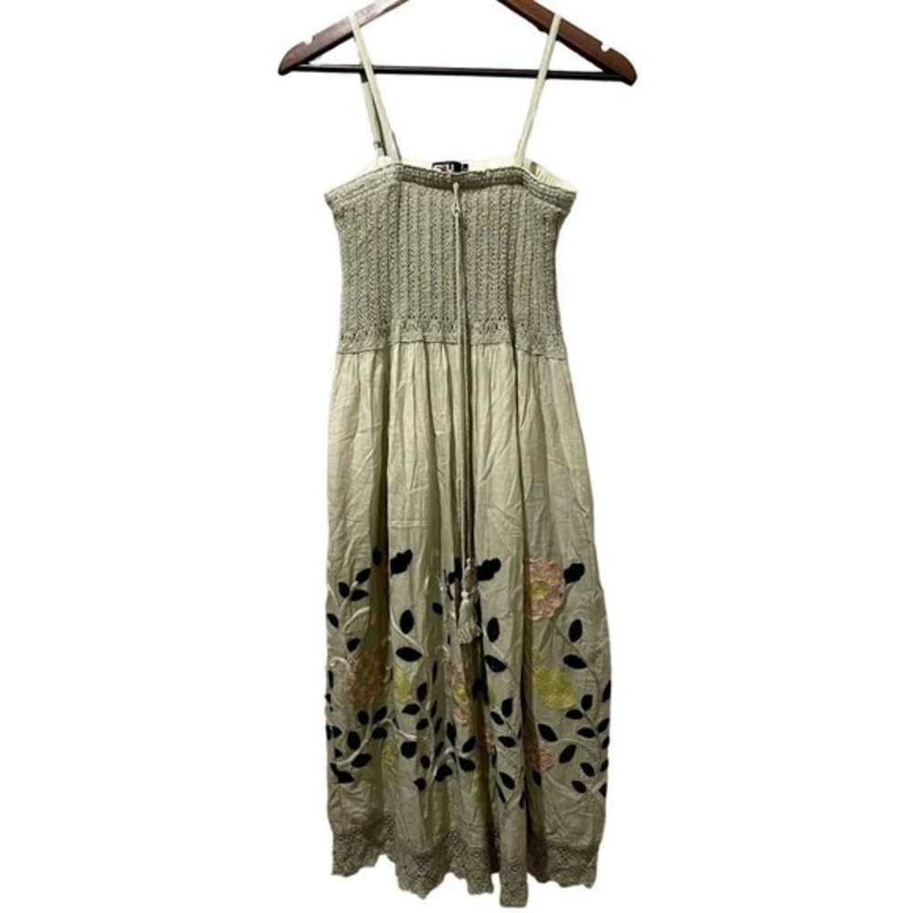 Vintage S4U floral embroidered print Dress‎ Size Large Woman's | K1
